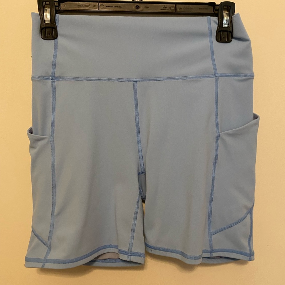 Fabletics Women's Light Blue Bike Shorts